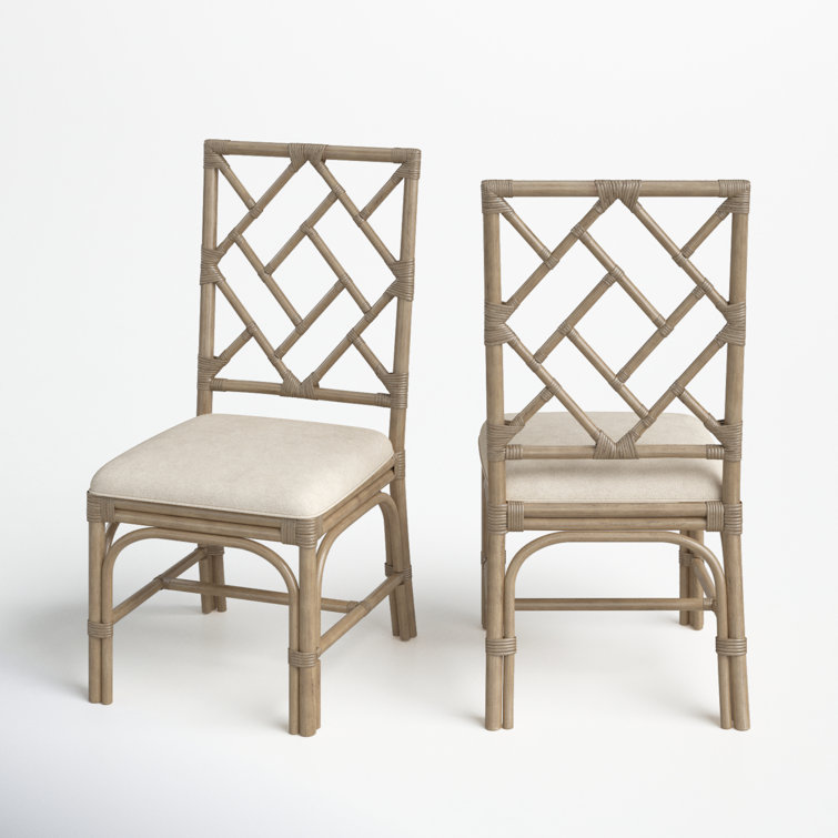 Rattan cross back online chair